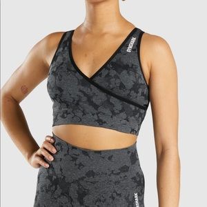 Gymshark camo adapt seamless wrap bra xs